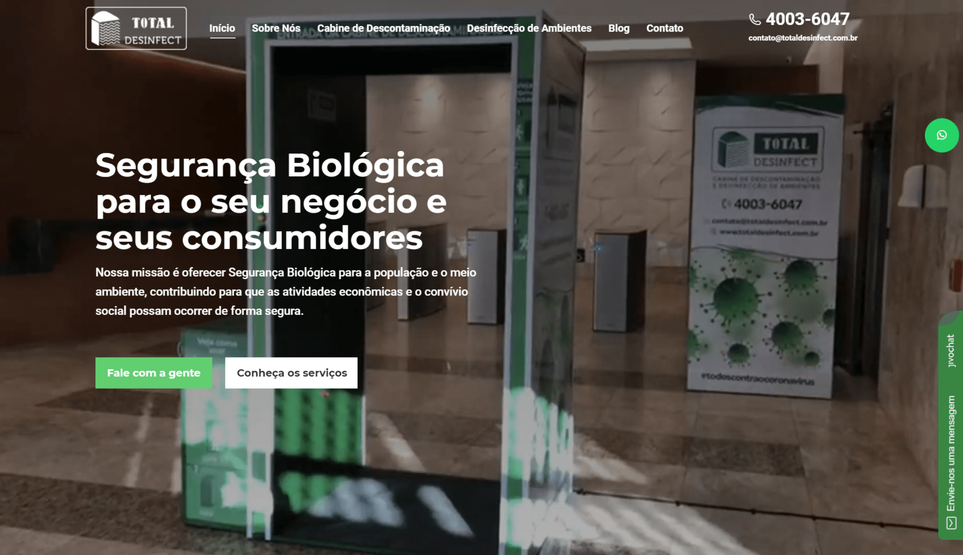 Total Desinfect | Descontaminação de Vírus para Ambientes e Pessoas