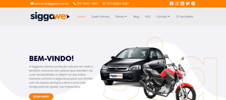 A Siggawe oferece proteção veicular em todo o território nacional