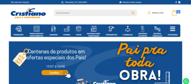 Cristiano Casa e Construção Loja Online para sua Casa e Materiais de Construção